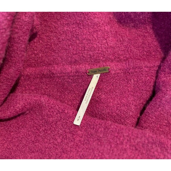 Free People Womens Sweater Purple Echo Beach Cowl Neck Wool Blend Pullover Small - Picture 8 of 10